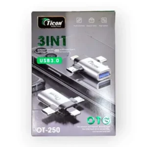 Ticon OT-250 3In1 Lightening, Micro, Type-C OTG (On The Go) USB Mobile Devices USB 3.0