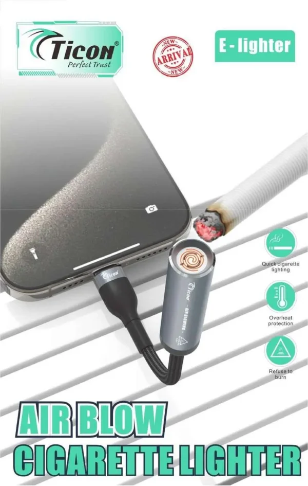 Air Blowing the Cigarette Lighter 