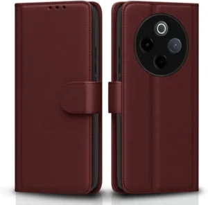 Vivo T4 Flip Cover/Flip Protection Case With High Quality Material & Leather Finish