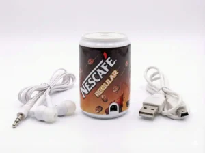 Vertis Novelty Mini Coffee Can MP3 Player (VI-401) - Portable TF Card Audio Music Player with Earphones & Mini-USB Charging