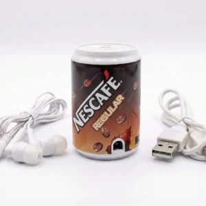 Vertis Novelty Mini Coffee Can MP3 Player (VI-401) - Portable TF Card Audio Music Player with Earphones & Mini-USB Charging