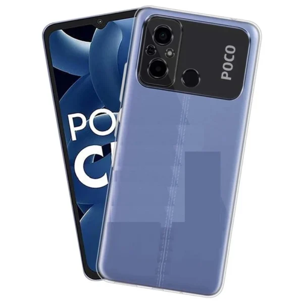 Poco C55 Transparent Back Cover Case | Protection Cover Case TPU